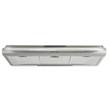 EUROCHEF 90cm Fixed Stainless Steel Rangehood, Quiet 3-Speed, 4-Layer Dishwashable Filters, Halogen V219-RGHFIXEC97FA