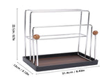 Cutting Board Rack Organizer Stainless Steel Kitchen Countertop Utensil Holder with Drain Tray for V1294-YM0901-3118250144611