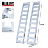 BULLET Pair of 2.3m Aluminium Loading Ramps, 4000kg Total Capacity, Heavy-Duty, Safety Pins, for V219-VHWRMPBPA23AX2