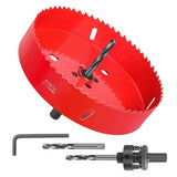 6 Inch Hole Saw - 152mm Bi-Metal Hole Cutter for Different Project with Smooth & Flat Drilling Edge V1369-AZ3-W-08275