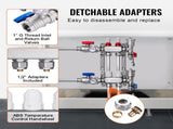 2-Branch Heat Manifold, 1/2" PEX Tubing Manifold, Stainless Steel PEX Manifold for Hydronic V952-DRFSQBXG2HLG7E0T8V0