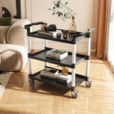 VEVOR Heavy Duty Utility Cart 500 lbs Capacity 3-tier Service Cart with Wheels V952-SXSYTCDHHS3CWUDT9V0