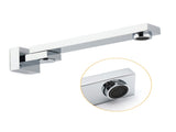 Chrome Square Stainless Steel Shower Bathtub Water Spout Faucet Outlet Tap 180&deg Swivel Set V1233-SP604CR
