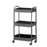 3 Tier Utility Rolling Cart with Caster Wheels Movable Multifunctional Storage Cart for Kitchen V1294-YM0901-3117240235113