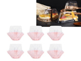 100Pcs Triangular Cake Holder Box Transparent PET Food Cupcake Packaging ContainerPink V1294-YM0901-3118210044312
