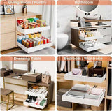 CARLA HOME 2 Pack Pull Out Cabinet Organizer Expandable for Cabinets with Adjustable Slide Out LSB-36221