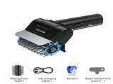 Rechargeable Electric Grill Brush, Stainless Steel Wire Roller BBQ Cleaner Tool Kit for Outdoor V1265-AU-257-DAN