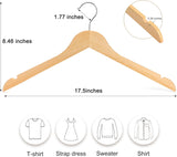 TOPIA HANGERen Hangers 30 Pack, 0.28-inch Slim & Durable Clothes Hangers Space Saving, Natural V1258-DP02-F-227