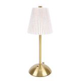 Small Pleated Table Lamp Iron Fabric Soft Lighting Bedside Nightstand Desk Lamp for Bedroom Living V1294-YM0901-3119250067811