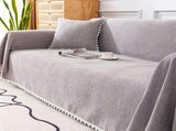 Sofa Cover Chenille Nylon Multipurpose Machine Washable Couch Slipcover for All Seasons gray V1294-YM0717-3117220191313