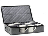 Coffee Cup Storage Box, Storage Containers Holds 12 Glassware, Coffee Mugs and Tea Cups, Padded V1366-AZ2-W-05235