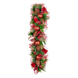 Christabelle 1m Christmas Garland with Red Berries Pine Cones Baubles Berries Tree Decoration O 112_GUE512