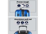 Wanderlite 20-28 Inch Luggage 2Set with TSA Lock Spinner Carry On Hard Shell Travel Suitcase Luggage LUG-ABS-CLA-2SET-BU