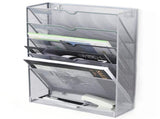 5 Tier Wall File Organizer Vertical Placement Glossy Edges Wall Mount File Holder with Hanging Hole V1294-YM0512-3117220266312
