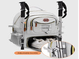 White Stylish Large Capacity Backpack - Water-Resistant Oxford Rucksack for Travel, School & Daily V888-ELOSUNG33667