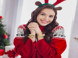 24PCS Christmas Jingle Bell Bracelets Adjustable Christmas Gift Bracelets with Metal Jingles for V1192-AZ-W-25915