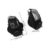Splashproof Motorbike Tank Bag Black Oxford Cloth for Motorcycle V1366-AZ2-W-18770