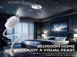 HD Smart Dynamic 5D Holographic Night Light Projector,Plug and Play HD 2-in-1 Galaxy Star V1366-AZ2-W-11161