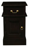Tasmania 1 Solid Door 1 Drawer Bedside V199-BS101PNLC