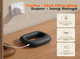 Portable Heated Fascia Ring Massager with 5-Speed Vibration & USB-C Charging Deep Tissue Muscle V1107-CS-ZDAMQ1