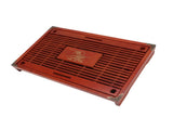 Chinese Style Kongfu Tea Tray Wooden Teaboard Drainage Water Storage Serving Tray Orchid Pattern V1294-YM0703-3118230040312