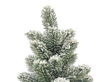 17.72in Desktop Flocking Xmas Tree Simulation Space Saving Reusable Xmas Tabletop Decoration for V1294-YM0901-3115240111611