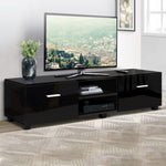 Artiss Entertainment Unit TV Cabinet 140cm Black Jim FURNI-N-GS-TV01-BK-AB