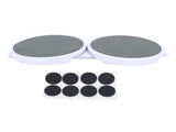 2 Serving Trays and 2 Straight Tracks Reusable Tabletop Rotating Food Turntable Extension V1294-YM0901-3118240252011
