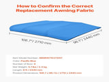 4 Bow Bimini Top Replacement Cover, 2440 mm Long, Durable 600D Marine Grade Waterproof Sun Shade V952-CYZYPDPTHJ96U4ST1001V0