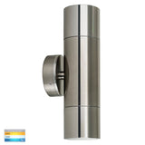 Tivah Aluminium 2 x 5W 240V Tri-Colour Up/Down Wall Pillar Light, Titanium V1202-V1-HVLHV1087GU10T