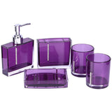 5PC/Set Acrylic Bathroom Accessories Bath Cup Bottle Toothbrush Holder Soap Dish V1294-YM0722-JYJJ19606-5