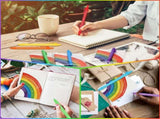 36 Pack Positive Gifts Bulk for Kids Rainbow Inspirational Pens Motivational Notebook with V1259-DP01-A-5644