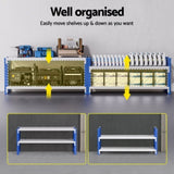 Giantz 2x 0.9M Garage Shelving Workbench Warehouse Rack WR-F-20060-900BG-ABX2