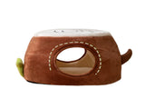 S Convertible Tree Stump Cat Bed - Foldable, Dual-Use, Four-Season Pet Nest with Double Doors V888-ELOSUNG13487