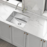 600x450mm Handmade 1.5mm 16 Gauge Stainless Steel Kitchen Laundry Sink with Waste V63-846391