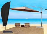 600D Cantilever Parasol Cover Black, Waterproof UV Protection Offset Umbrella Protector for Outdoor V1189-LC-HW-00017