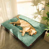 Warm Dog Bed Washable Pet Bed Non-Slip Dog Bed High Backrest Dog Bed Thick Dog - Green - Size V1107-136-17007-GRN3