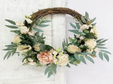 16 Pcs Small Natural Rattan Grapevine Circle Wreath Forms Branch Decorative Twig for Front Door V1369-AZ3-W-15744