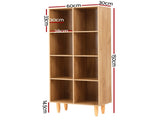 Artiss Bookshelf Bookcase 4 Tiers LEOR Pine FURNI-Q-BSHELF-05-WD