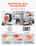 VEVOR Commercial Electric Meat Grinder Slicer 6.35 kg/Min Sausage Stuffer Maker V952-XSYJQJJS5MM0V5LB0V3