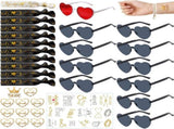 Party Sunglasses Heart Shaped Sunglasses, Bride to Be Heart Glasses Set, JGA Glasses Team Bride V1188-SUUAMZ-00424-2