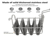 Stainless Steel Taco Shell Fryer Basket, 4 Shell Tortilla Fry Rack with Detachable Handle V1188-MS-721-309