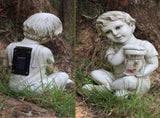 Solar Garden Statues Garden Children Boy Girl Statue Sculpture Decor Boys Girls For V1192-AZ-W-11520