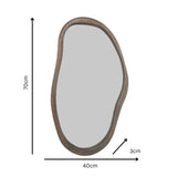 Mid-Century Asymmetric Wall Mirror 40x70cm V637-18916MIR