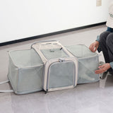 Expandable Airline Approved Pet Carrier Dual-Side Expansion, Breathable Mesh Windows, Adjustable V1232-KZB-MG-002