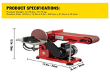 Belt Sander 4" x 36", Disc Combo Sander 6",Electric Adjustable Bench Belt Sander 375W,Grinder Bench V952-915BD-46NSDJ00001V3