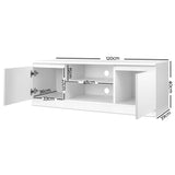 Artiss TV Cabinet Entertainment Unit 120cm White Anita FURNI-C-GBTV-120-WHITE