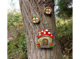 Mushroom House Door Luminous Garden Ornament - Multicolor V1263-JX-941