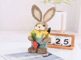 2pcs Easter Bunny Ornament Cute Rustic Rabbit Figurines Foam Decorative Bunny Home Decor 35cm V1294-YM0626-221228TW11