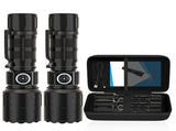 2PCS LED Super Bright Flashlights USB Rechargeable Telescopic Zoom Flashlight for Home Outdoor V1294-YM0901-3117240279111